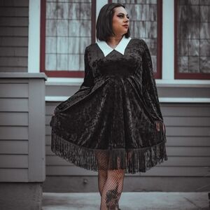 Lively Ghosts Black Velvet Seven Wonders Dress
